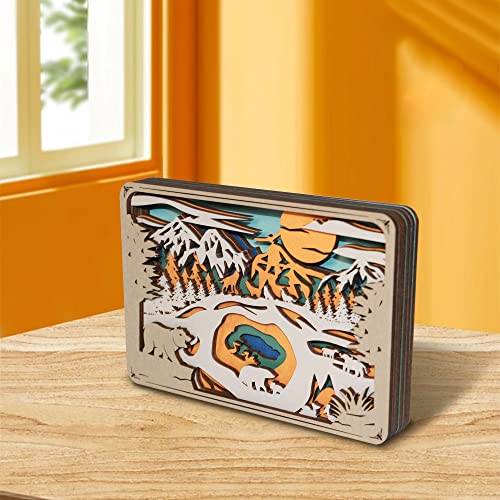 3D Rustic Forest Park Animal Wall Sculpture by CmayAlgc - Unique Wooden Art Decor for Home and Office CmayAlgc