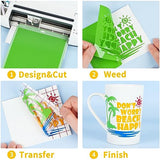 Lya Vinyl Permanent Vinyl for Cricut - 130 Pack 12 "x12 Self Adhesive Vinyl Sheets，120 Vinyl Sheets & 10 Transfer Tape Sheets for Cutting Machines Lya Vinyl