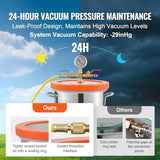 VEVOR 3 Gallon Vacuum Chamber, Upgraded Tempered Glass Lid Vacuum Degassing Chamber, 304 Stainless Steel Chamber, for Stabilizing Wood, Resin VEVOR