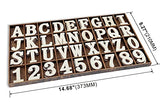 180 Pieces 1-3/4 Inch (1.75") Wooden Letters Wooden Numbers with Rustic Divider,Bold Font Unfinished Wood Alphabet A-Z and Numbers 0-9 Gifts Set for Cregugua