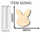 Unfinished Wood Easter Bunny Head Shape - Craft - up to 24" DIY 5" / 1/8" 24 Hour Crafts