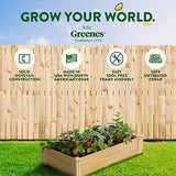 Greenes Fence Original Cedar Raised Garden Bed, 2' x 4' x 10.5" - Made in USA with North American Cedar Greenes Fence