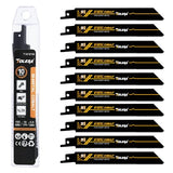 TOLESA Bi-Metal Sawzall Blades Metal Cutting 6 Inch 18 Tpi Reciprocating Saw Blades M42 Teeth with Cobalt for Metal Fine Cutting Perfect for Metal TOLESA