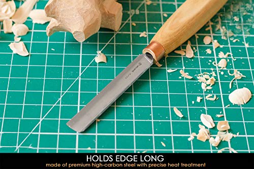BeaverCraft Wood Carving Gouge K5/12 Woodworking Hand Chisel Compact Wood Carving Knife for Beginners and Profi BeaverCraft