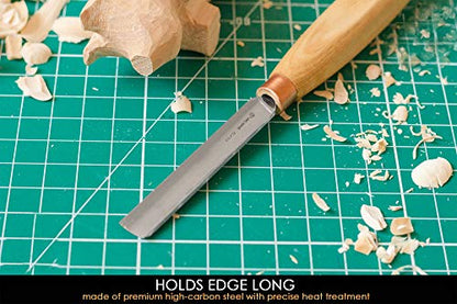 BeaverCraft Wood Carving Gouge K5/12 Woodworking Hand Chisel Compact Wood Carving Knife for Beginners and Profi - WoodArtSupply