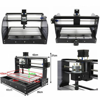 CNCTOPBAOS CNC 3018 Pro Max 3 Axis Desktop DIY Mini Wood Router Kit Engraver Woodworking PCB PVC Milling Engraving Carving Machine GRBL Control with