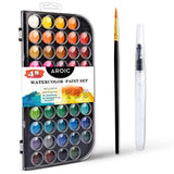 AROIC Watercolor Paint Set, with a Watercolor Paint, 48 Color, a Brush and a Refillable Water Brush Pen. The Best Gift for Beginners, Children and AROIC