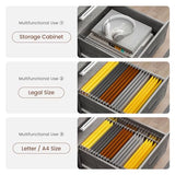 SEDETA L Shaped Office Desk, 66" Home Office Desk with File Drawer & Power Outlet, Gaming Desk with Led Lights, Corner Computer Desk with Monitor SEDETA