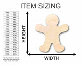 Unfinished Wood Gingerbread Man Shape - Candy - Holiday - Craft - up to 24" DIY 7" / 1/2" 24 Hour Crafts