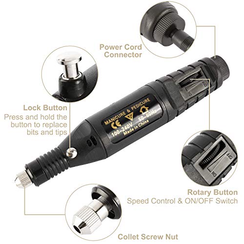 Toolly 108 Pcs Engraving Tool Kit, Multi-Functional Electric Corded Micro Engraver Etching Pen DIY Rotary Tool for Jewelry Glass Wood Metal Ceramic Toolly