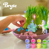 Bryte Light-Up Unicorn Terrarium Kit for Kids | All Inclusive - Castle, Fairy Garden Lights & More | Arts & Crafts, STEM Activities for Kids, BRYTE