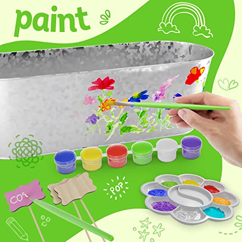 Paint & Plant Flower Growing Kit for Kids - Best Birthday Crafts Gifts for Girls & Boys Age 5 6 7 8-12 Year Old Girl Gift Ideas - Fun Children - WoodArtSupply