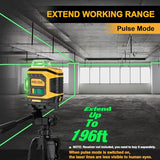 PREXISO Laser Level 3 X 360° with Tripod - Rechargeable Cross Line Leveler, Green Line Laser Level Self Leveling for Construction, Tile, Home Prexiso