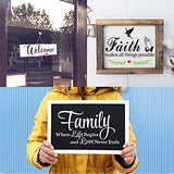 CZONG 21 Pieces Letter Stencils for Painting on Wood Canvas Laser Cut Painting Stencil - Large Alphabet Welcome Calligraphy Font Suitable for Home CZONG