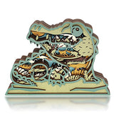 3D Wooden Crocodile Wall Sculpture by CmayAlgc – Rustic Animal Craft for Home and Office Decoration CmayAlgc