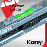 Kony, Heavy Duty Utility Knife, Carpet Cutter, Box Cutter Retractable w/Ruler, Water Bubble Level - Perfect Knife for Crafting, Cutting & Home Kony
