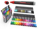 Acrylic Markers, Paint Pens Assorted Vibrant Markers for Rock Painting, Canvas, Glass, Mugs, Wood, Ceramic, Fabric, Metal, Scrapbooking. Non Toxic, TOOLI-ART