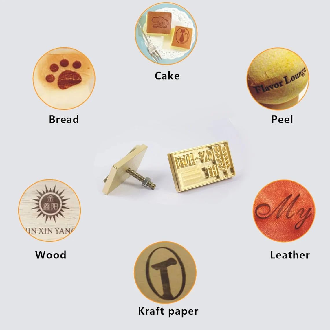 Custom Brass Branding Iron for Leather, Wood, and More - Personalised Metal Stamps CONNYAM