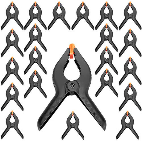 ZOENHOU 6 Inch 22 PCS LONG-Strong Spring Clamp Set, Nylon Plastic Clips Heavy Duty Clamp with Flexible Jaw Pad and Anti-slip Handles for Woodworking ZOENHOU