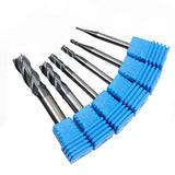 OSCARBIDE Carbide End Mill Set for Steel 4 Flutes CNC Spiral Router Bits 6 Pieces,Square CNC Spiral Router Bits Carbide Dia（1 2 3 4 6 8mm) Tian OSCARBIDE