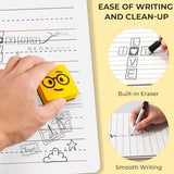 Double Sided Dry Erase Boards - Lined/Plain, Ohuhu 25-Pack 9 x 12 Inch Whiteboards Set, Including 25 x Lap Board, 25 x Black Markers, 25 x White Ohuhu