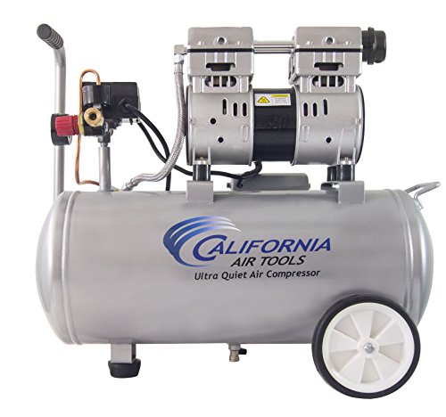 California Air Tools 8010 Steel Tank Air Compressor | Ultra Quiet, Oil-Free, 1.0 hp, 8 gal - WoodArtSupply