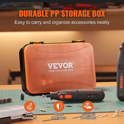 VEVOR 357PCS Rotary Tool Accessories Kit, 1/8" Diameter Shank Power Rotary Tool Accessories Set, Universal Fitment Electric Tool Accessories for VEVOR