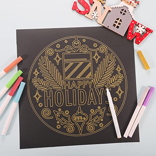 Welebar 12 Pack Metallic Pen Set, 1.0 Tip Marker Pen for Cricut Maker 3/Maker/Explore 3/Air 2/ Air, Metallic Ink Markers for Writing, Drawing, Welebar