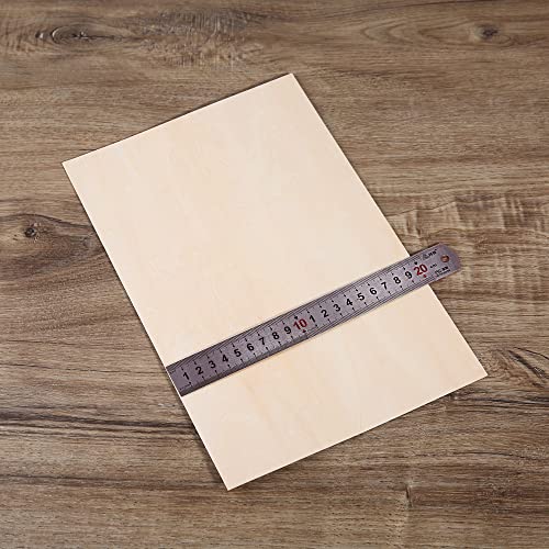 20 Pieces Basswood Sheet, 1/16 x 12 x 8 Inch Thin Plywood Wood Sheets for Crafts TDOCK
