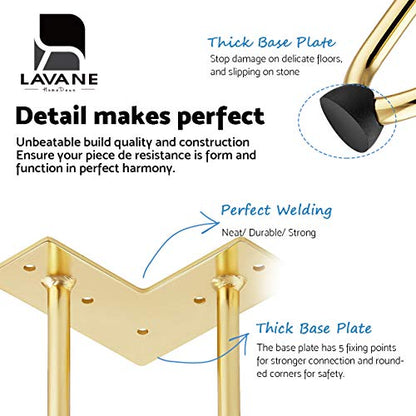 La Vane 6 inch / 15cm Hairpin Table Legs, 4PCS Mid-Century Modern DIY Metal Furniture Legs with Floor Protectors & Screws for Coffee and End Table - WoodArtSupply