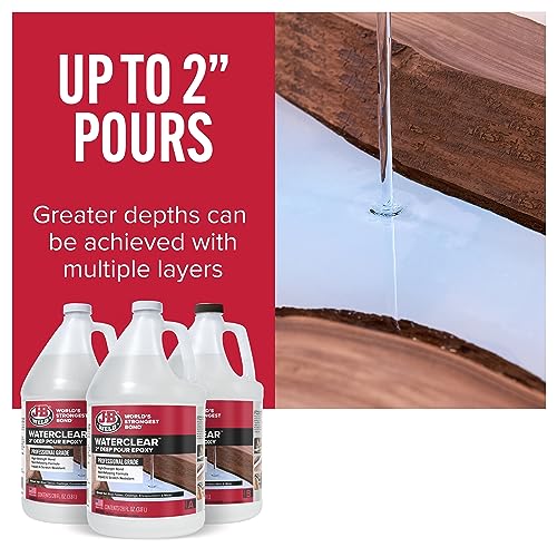 J-B Weld 2" Deep Pour Epoxy WaterClear, 3 Gallon Kit - WoodArtSupply