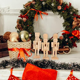 BESPORTBLE Christmas Wooden Unfinished Nutcracker Figures, DIY Blank Unpainted Nutcracker Soldier for Christmas Arts Project Ornaments Decor 3Pcs BESPORTBLE