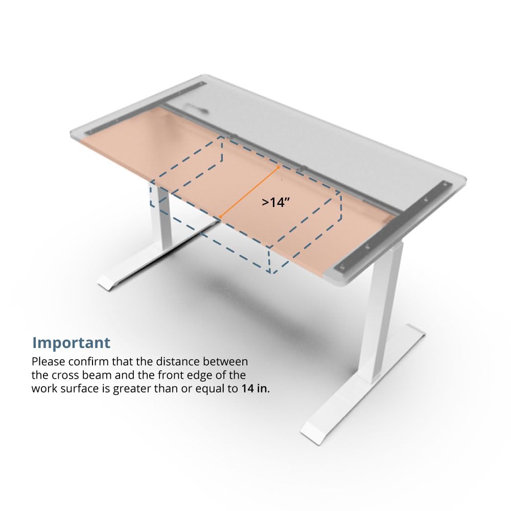 Stand Up Desk Store Add-On Office Sliding Under-Desk Drawer Storage Organizer for Standing Desks | Requires 14" of Front to Back Clearance Beneath - WoodArtSupply