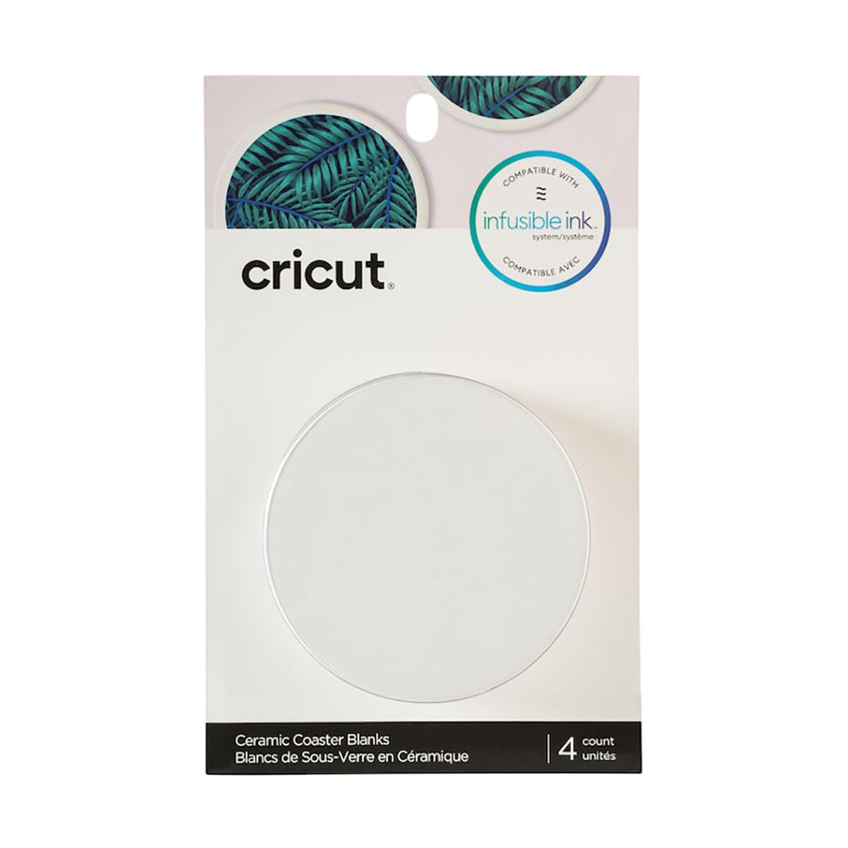 Cricut Coaster Blanks, Ceramic Infusible Ink, White - WoodArtSupply