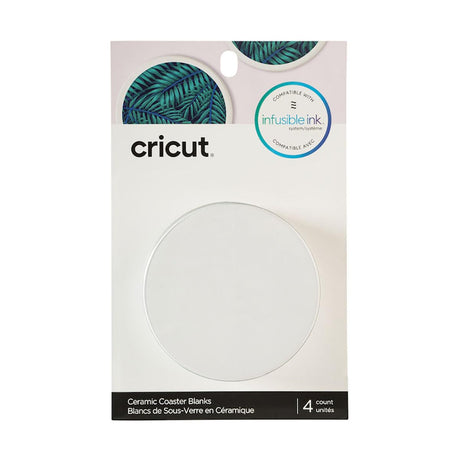 Cricut Coaster Blanks, Ceramic Infusible Ink, White Cricut