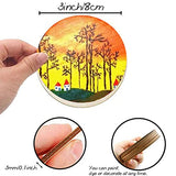 WLIANG 50 Pcs 3 Inch Wood Circles for Crafts, Unfinished Blank Wooden Circles Round Disc Cutouts for DIY, Painting, Staining, Christmas, Coasters WLIANG