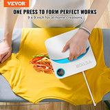 VEVOR Heat Press Machine,9x9inches Portable Shirt Printing Multifunctional Sublimation Transfer Heat Press Machine Teflon Coated, Easy Iron-on Press VEVOR