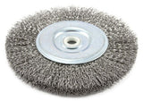 Forney 72745 Wire Bench Wheel Brush, Coarse Crimped with 1/2-Inch and 5/8-Inch Arbor, 6-Inch-by-.012-Inch Forney