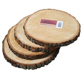 Wilson Basswood Round Rustic Wood Slice for Natural Décor, DIY Crafts (7-9") Set of Four WILSON