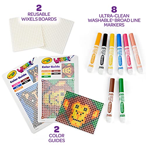 Crayola Wixels Animals Activity Kit, Pixel Art Coloring Set, Gift for Kids, Ages 6, 7, 8, 9 - WoodArtSupply