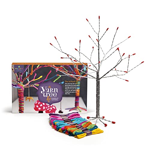 Craft-tastic – Yarn Tree Kit – Craft Kit Makes One 18" Tall Jewelry Organizer Craft-tastic