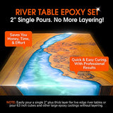 WiseBond - Epoxy Deep Pour Resin Kit, Crystal Clear Epoxy Resin for River Tables, Live-Edge Wood Furniture & Object Casting, UV Resistant Deep Pour WiseBond