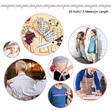 Measuring Tape Retractable, 60 Inch Soft Fabric Tape Measure for Body, Push Button Sewing Measurement Tape for Cloth Waist(12 Pack) BUSHIBU