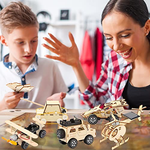 7 in 1 STEM Kit Wood Projects for Kids to Build 3D Wooden STEM Building Kit Puzzles Mechanical Car Educational Science Models Kits Building Toys for Chivao