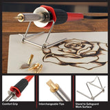 Stalwart 29-Piece 25W Wood Burning Kit with Tips, Red Stalwart