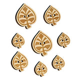 Intricate Leaf Design Wood Buttons for Sewing Knitting Crochet DIY Craft - Various Sizes (8pcs) Sniggle Sloth