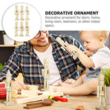 PRETYZOOM Unfinished Wood Nutcracker Ornaments: 12pcs Paint Your Mini Wooden Nutcracker Figures Doll Soldier Puppet for Christmas Craft Supplies PRETYZOOM