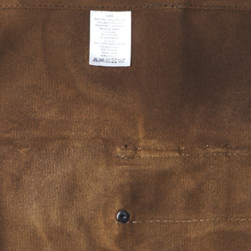 Angry Beaver Waxed Canvas Work Shop Apron For Men, Wood Workers Apron, Adjustable Construction or Craftsman Shop Apron with Utility Pockets and Tool - WoodArtSupply