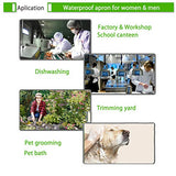 Jaspfct Waterproof Plastic Aprons - Chemical Resistant Work Apron,best for Kitchen, Cooking, Cleanning,Dog Bather,Dishwasher MD006-Bluethick Jaspfct