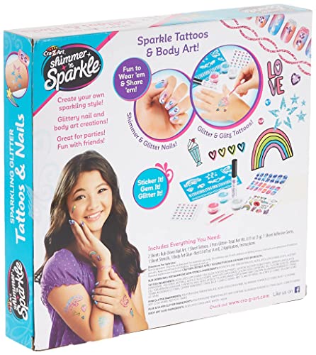 Cra-Z-Art Shimmer 'N Sparkle Glitter Nails & Body Tattoos - WoodArtSupply